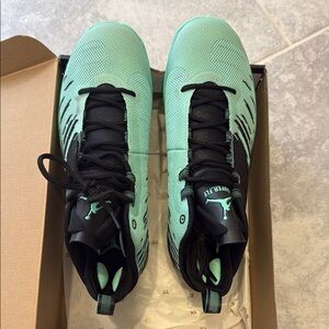 Brand new- Nike Jordan Super FLY 5. Mint Green and Black Sneakers